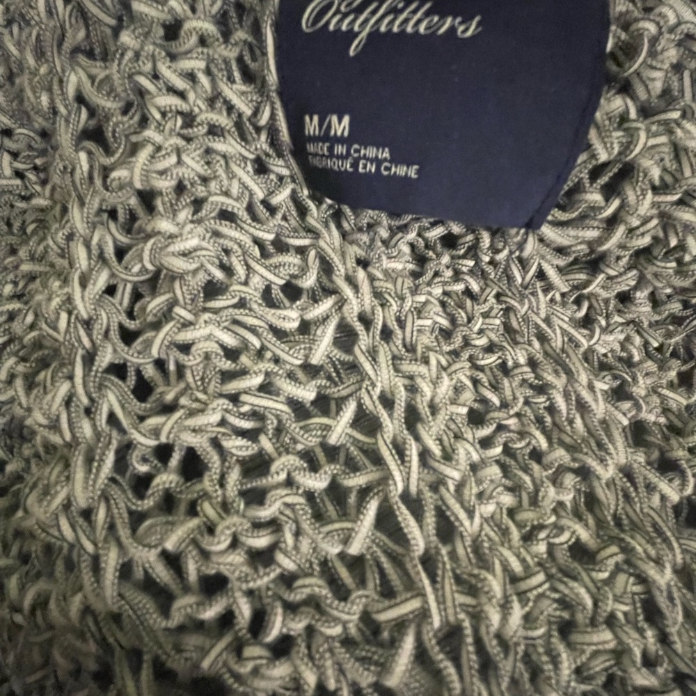 American Eagle Outfitters Olive Off-the-Shoulder Sweater